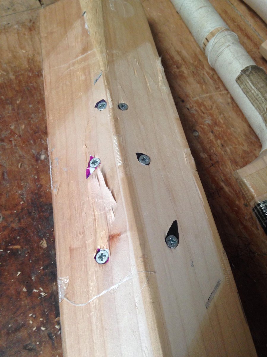 MadeByGrayNics's tweet photo. Screws &amp; nails are fine in furniture but NOT a cricket bat! Please don't do this: http://t.co/nE9aUojuw0