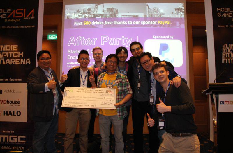 thegmgc's tweet photo. BREAKING: Announcing the champion of #MGA2015 #Bangkok Indie Pitch Arena: Bitegg, with Corgi Run! Congrats! #indiedev http://t.co/zlbT5gwHaN