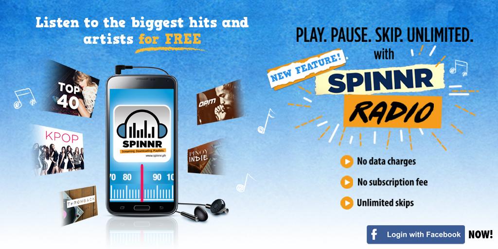 SpinnrPH's tweet image. Be free to control music with #SpinnrRadio! Now everyone can enjoy the #SpinnrExperience: just login w/ Facebook!