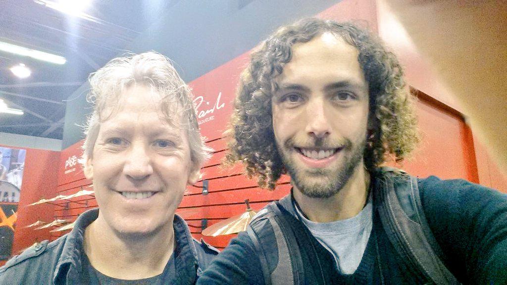 joey_peebles's tweet photo. Well, #NAMM was a blast! Thanks for stoppin' by our show @SheilaEdrummer. Ya couldn't have been cooler! http://t.co/lnp7qCjDFa