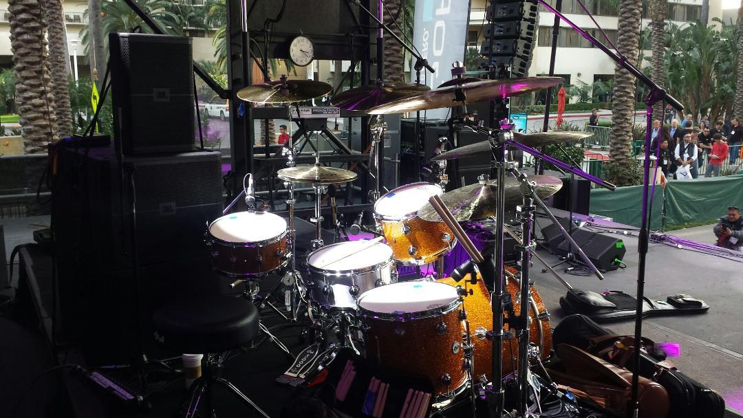joey_peebles's tweet photo. Well, #NAMM was a blast! Thanks for stoppin' by our show @SheilaEdrummer. Ya couldn't have been cooler! http://t.co/lnp7qCjDFa