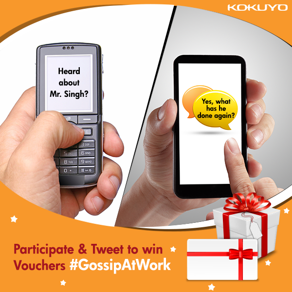 KokuyoIndia's tweet photo. Love the #GossipAtWork #win #shoppingvouchers now! Lets hit 15 RT can we? http://t.co/hRNbglScD8