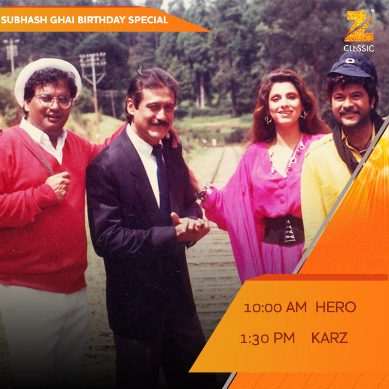 We wish a very Happy Birthday. Watch \Karz\ on Subhash Ghai special today at 1:20 PM. 