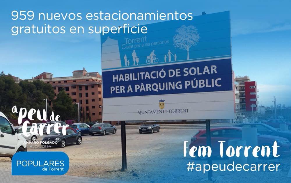 novestorrent's tweet photo. Hemos ampliado el nº de estacionamientos gratuitos en superficie @AmparoFolgado @pptorrent #femtorrent #apeudecarrer http://t.co/YWhBC4pczm