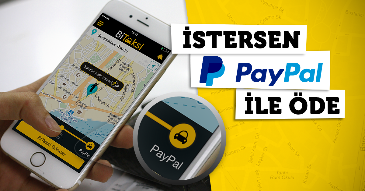 bitaksi's tweet photo. Ödeme sistemlerimize bir yenisini daha ekledik. Artık PayPal ile de BiTaksi çağırabilirsiniz. http://t.co/nslVKm28Fp