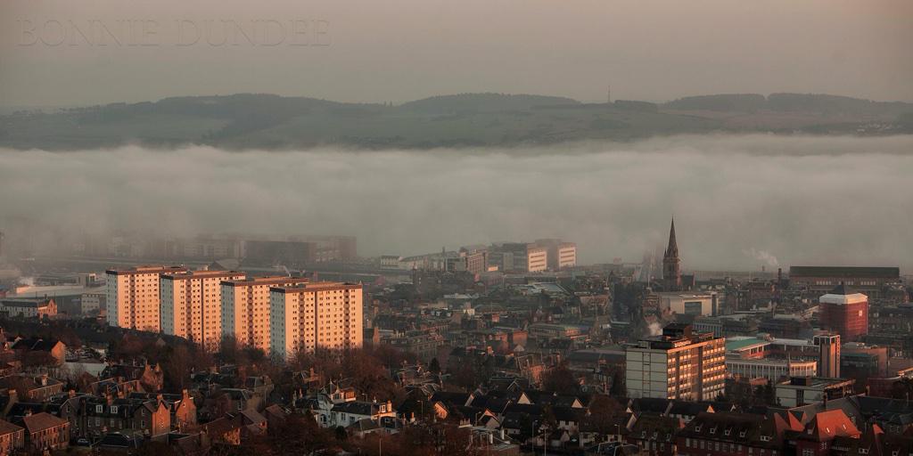 The Tay yesterday, wee bit foggy. #Dundee #fog #haar #scotland