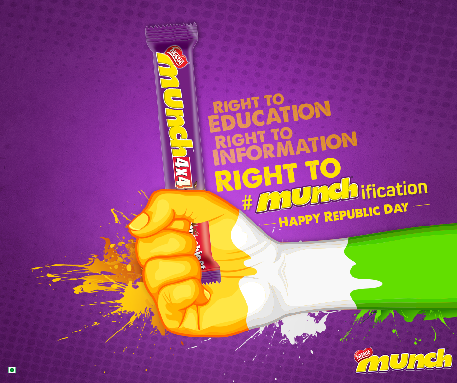 NestleMunch's tweet photo. This #RepublicDay, be who you are. Because, you are a superstar! #MUNCHification http://t.co/vSvYgb5jxg