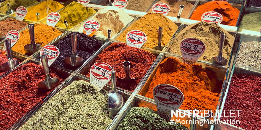 nutribullet's tweet photo. Morning Motivation: Spice things up. Using herbs and spices enhances your culinary experience and adds nutrients! http://t.co/acLGGaCUHj