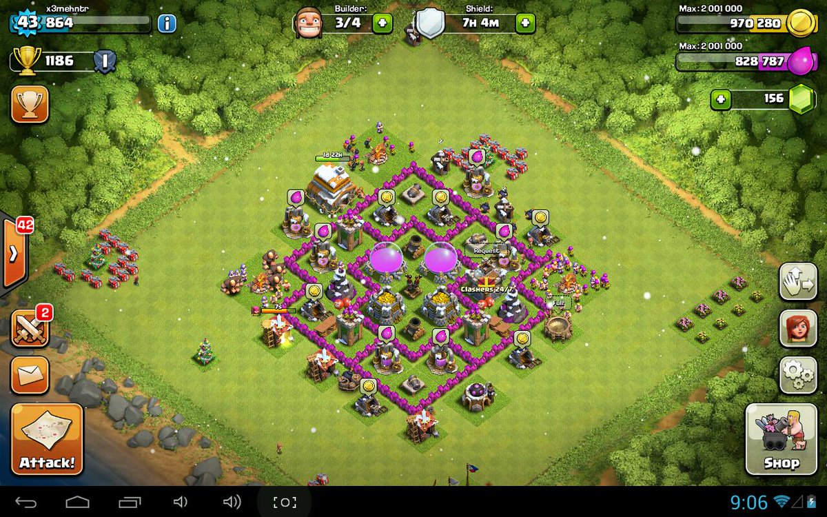 Playing COC right now
