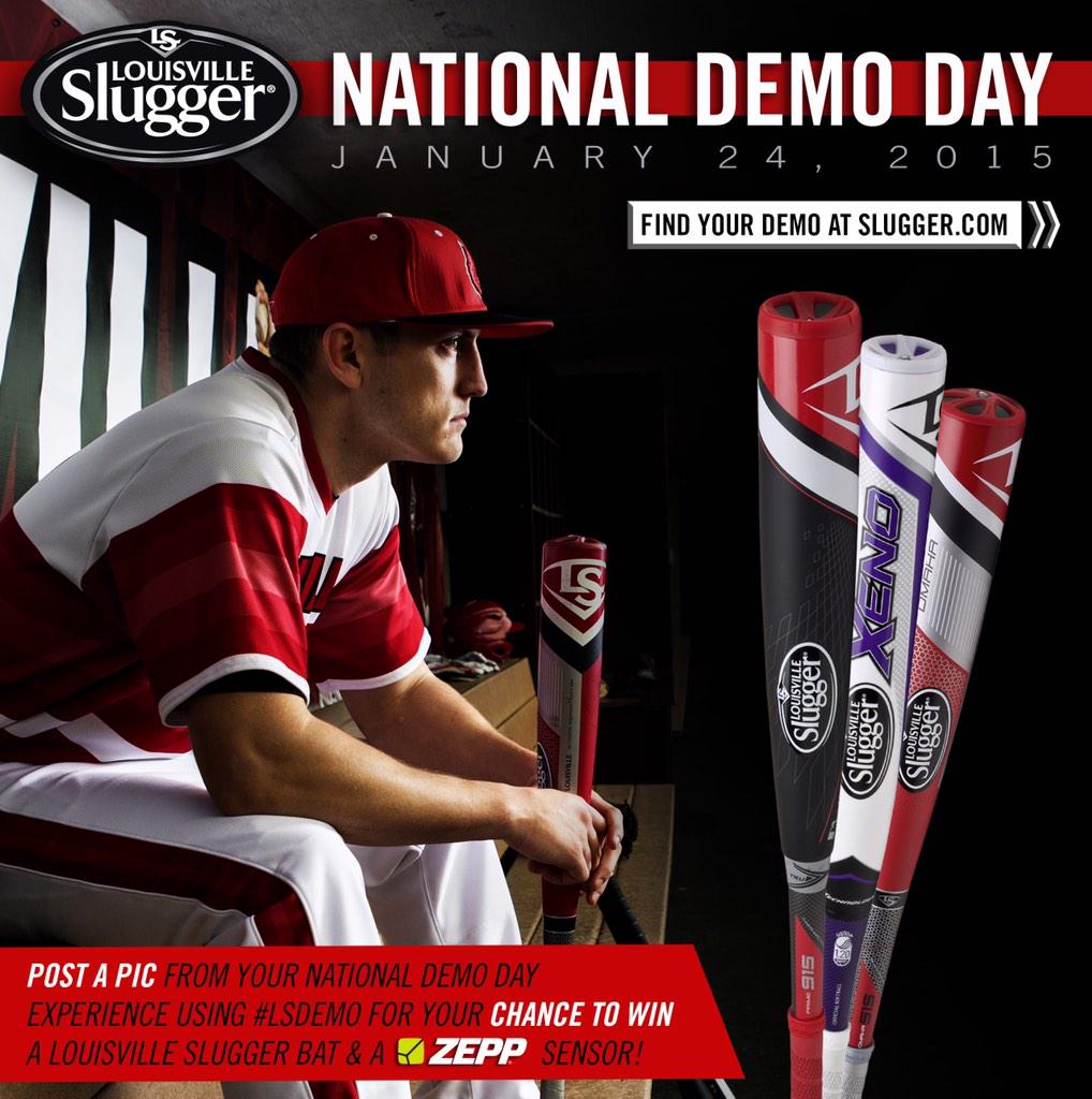 PerfectGameUSA's tweet photo. Want a chance to win a @sluggernation bat? Stop by an #LSdemo Center 1/24, tweet a pic & use #LSdemo for your chance! http://t.co/9fAQ5YahoN