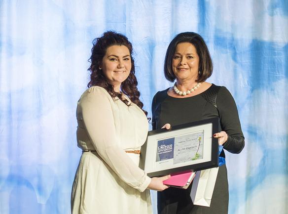 FamilySOS's tweet photo. Inspiring Youth Award recipient Kylie Davison #courage2015 http://t.co/sohdGEEsB0
