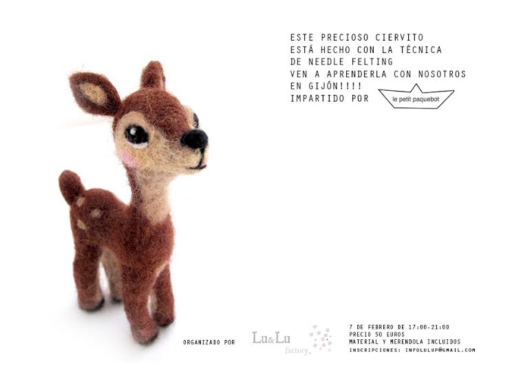 Le petitpaquebot viene a Gijón para darnos un curso de lana afieltrada para hacer muñequitos, infolulup@gmail.com
