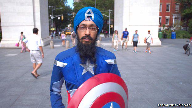 BBCNews's tweet image. Meet the superhero Sikh fighting stereotypes bbc.in/1t4c0lL