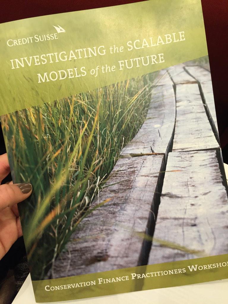 cordesfdn's tweet photo. Conservation Finance: Product Development and Investable Options. #consfinance15 @CreditSuisse http://t.co/r6YdVsKPbp