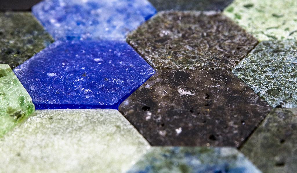 VeoliaUK's tweet photo. Waste glass transformed into floor tiles. Meet the artist and her #trashlab #LivingCircular http://t.co/U8vaUKz1v8 http://t.co/Qlq1G7uyGe