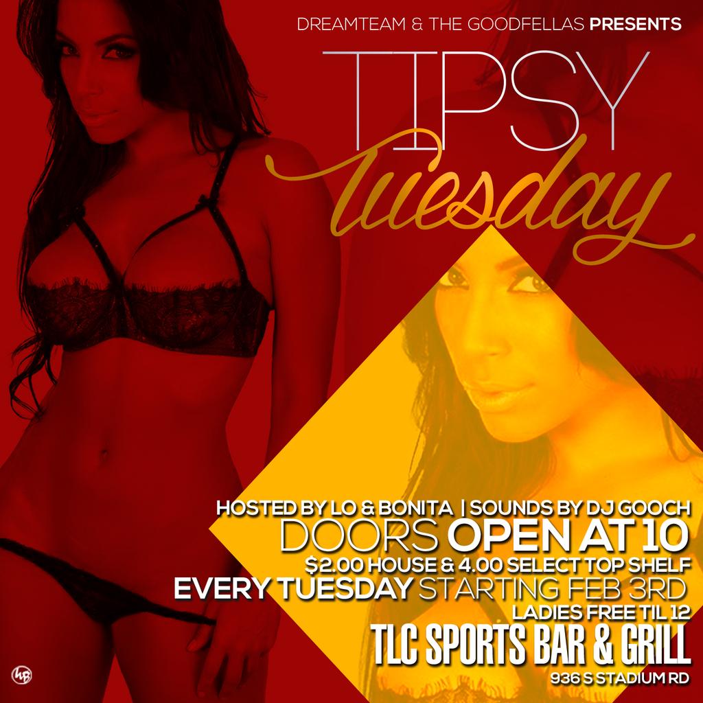 Mr_Sutton803's tweet photo. The wait is over.. February 3rd Ladies FREE til 12 $2 drinks ALL NITE LONG @ #TLC (by the fairground) #TipsyTuesday http://t.co/doyzZrRB1S