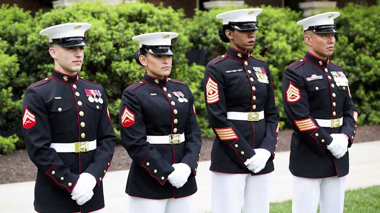 female marine dress blues