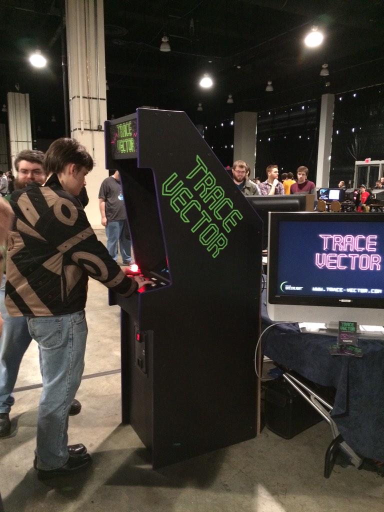 BlitzComicGuy's tweet photo. I respect any indie game that builds its own arcade cabinet #defaultdan #tracevector #MAGFest13 http://t.co/8c7s2aP8T0