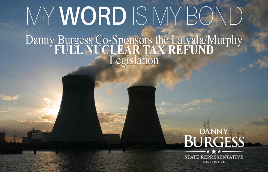 DannyBurgessFL's tweet photo. Proud to co-sponsor bipartisan legislation to repeal & refund #NuclearTax. #comsumerprotection #sayfie #promisekept http://t.co/I8eVAHIpWY