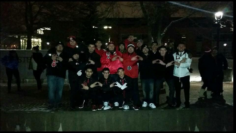 EWUODPhi's tweet image. A little snow wouldn't stop us...some cold weather ain't gonna stop KNIGHTS.... #BetaGammaChapter #LastKnight