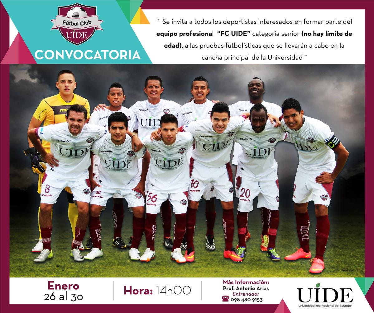 UIDE's tweet photo. ¿Quieres defender los colores de nuestra camiseta? Sé parte del equipo profesional #FCUIDE categoría senior. http://t.co/QaaaHOZq3G