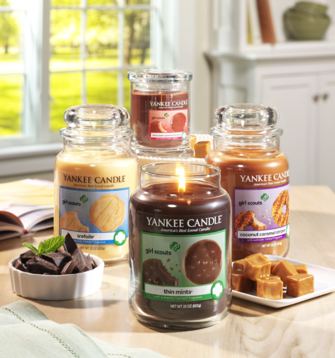 JBelich's tweet photo. “@darrenrovell: NEW: Girl Scout Cookie scented CANDLES (H/T @DonInBrookfield) http://t.co/4W4g6TL7Dm” @fundamentalsBH