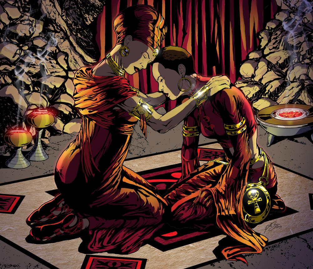 Celflux's tweet photo. Here's #Okira and her mother #Morowa. Panel from @Celflux no.2. Read issue no.1 online free. http://t.co/RSDFwZotsu http://t.co/1xXqrPdjnp