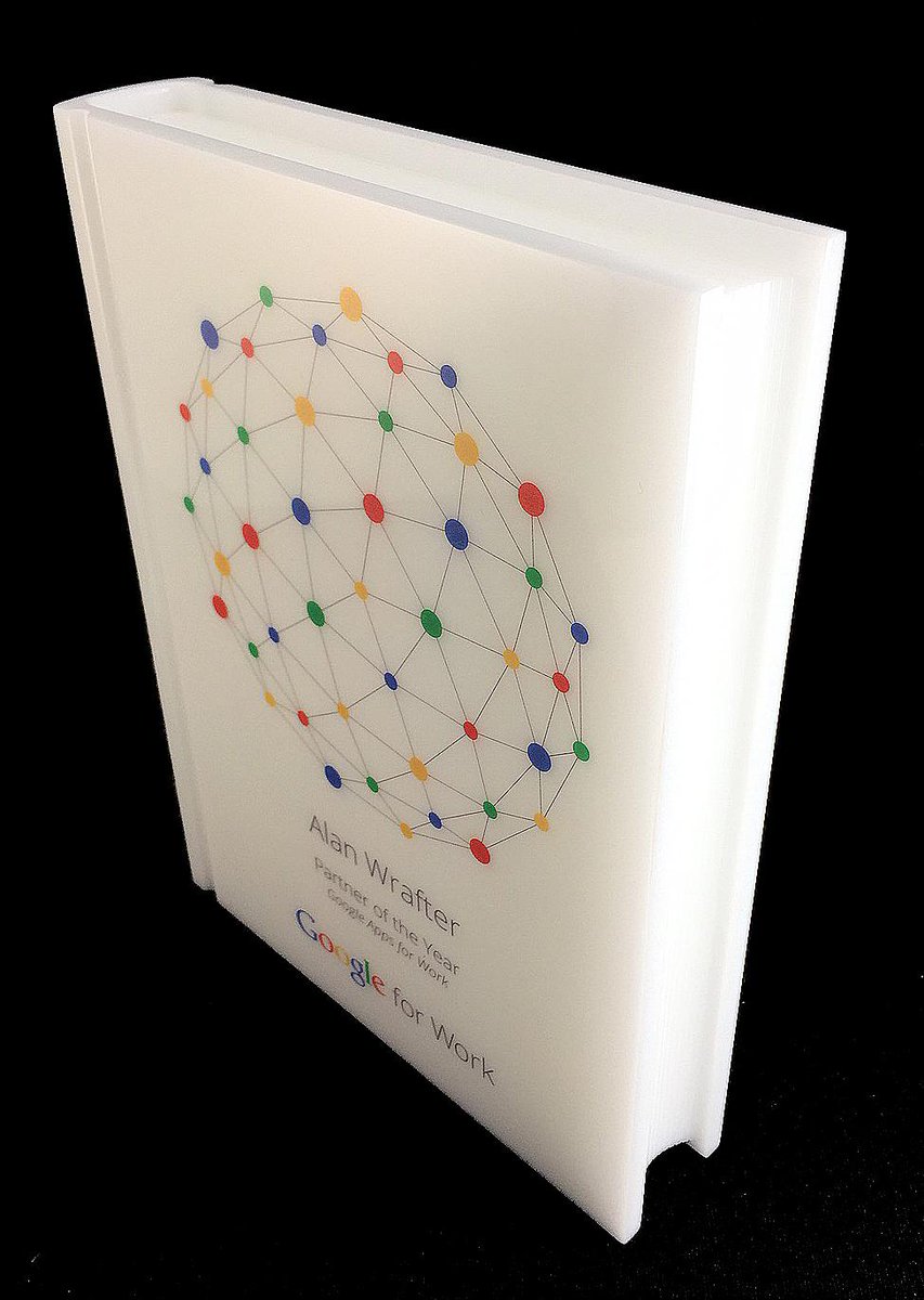 LoriaAwards's tweet image. Book shaped and very stylized #acrylic blocks #Awards for #Google