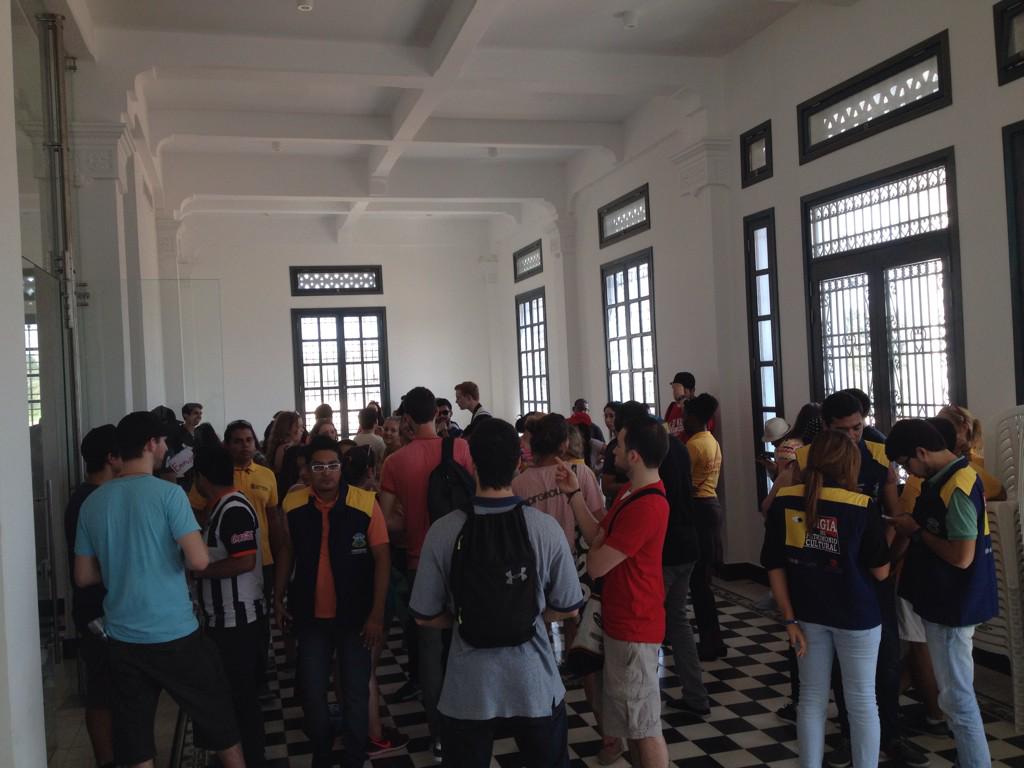 SecCulturaBaq's tweet photo. Nos visitan en Intendencia Fluvial estudiantes que llegan de intercambio a @UninorteCO @UninorteWorld #VolvemosAlRío http://t.co/vePtZaDLMK