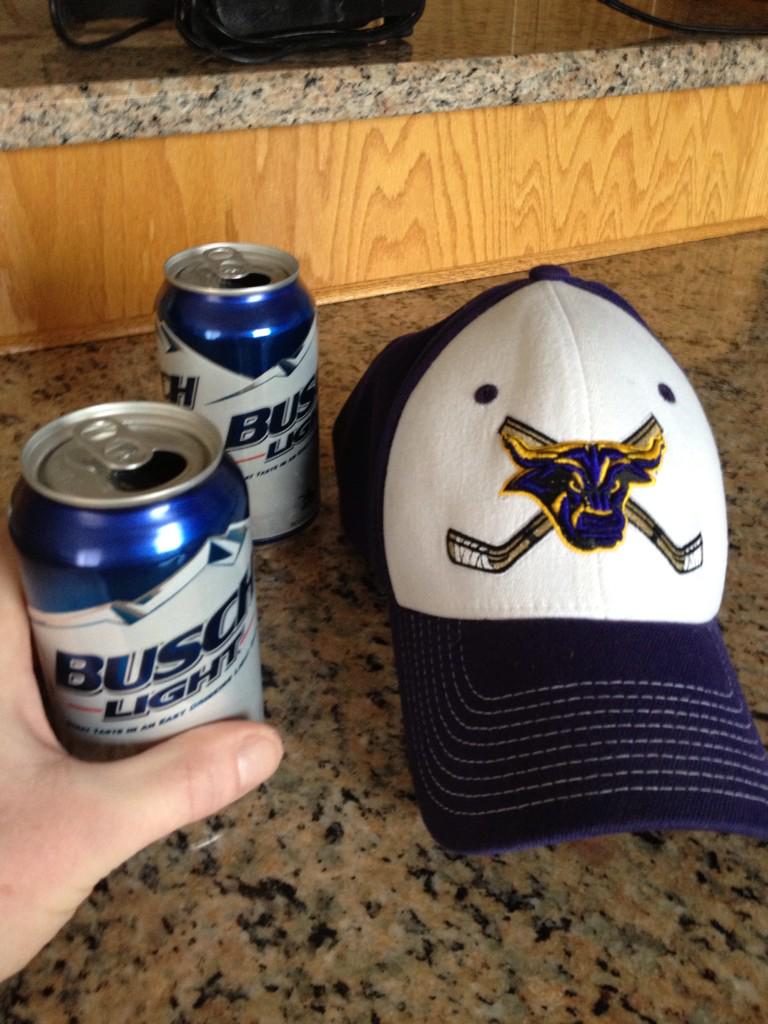 tim_harkins's tweet photo. Is it too early to start "getting ready" for tonight's game?  @MavHockey @RichCarlson25 @mikemad_18 @Dustyj_ http://t.co/ymT9PY2Fmj