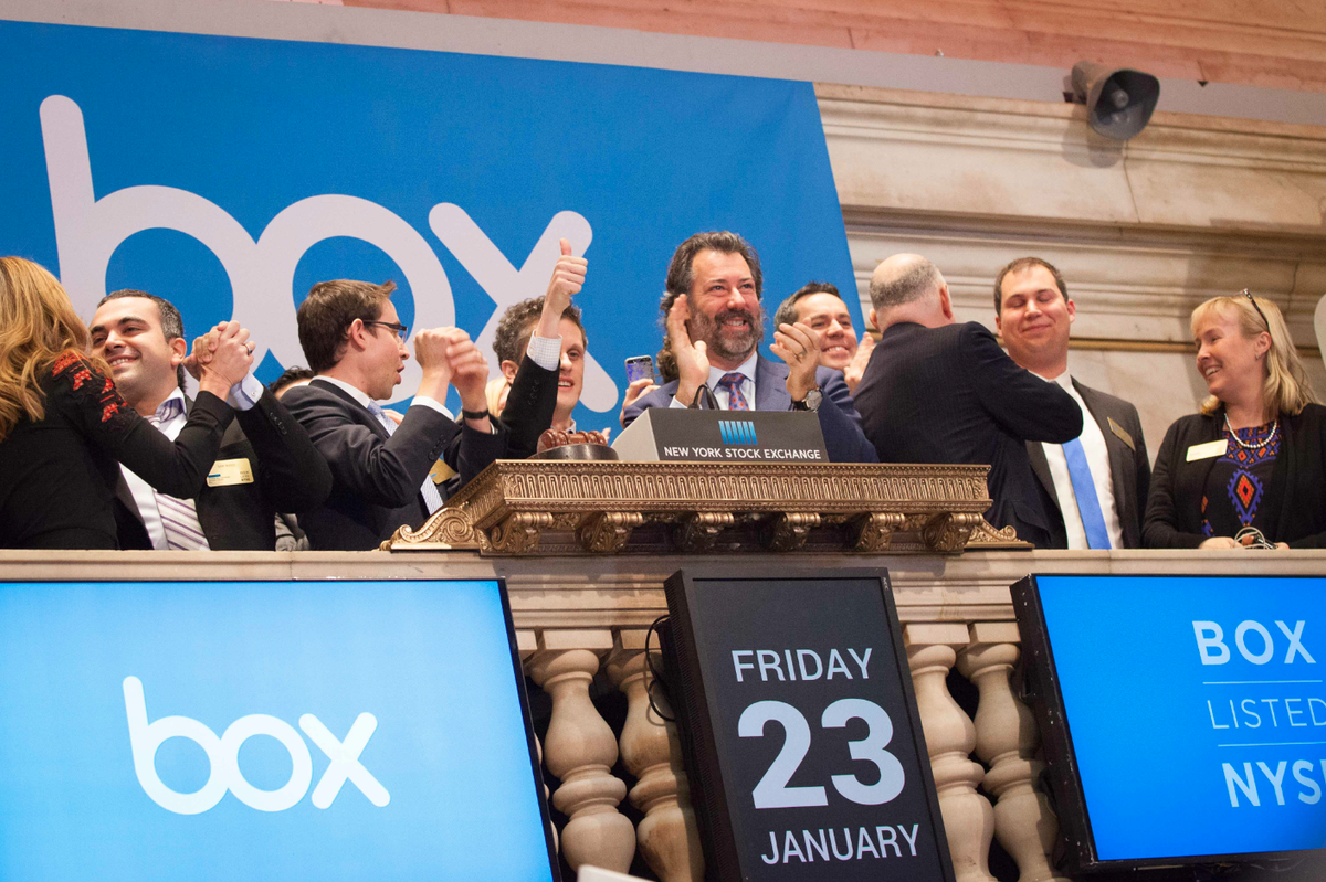 NYSE's tweet image. The @BoxHQ team rings The Opening Bell (NYSE: $BOX)