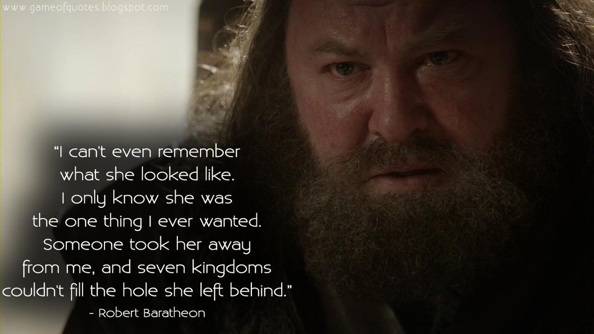 gameofquote's tweet photo. "I can't even remember what she looked like.." #RobertBaratheon #GameofThrones #GoTQuotes #GoT
http://t.co/pIDk45yqrb http://t.co/IwA9OrAaxb