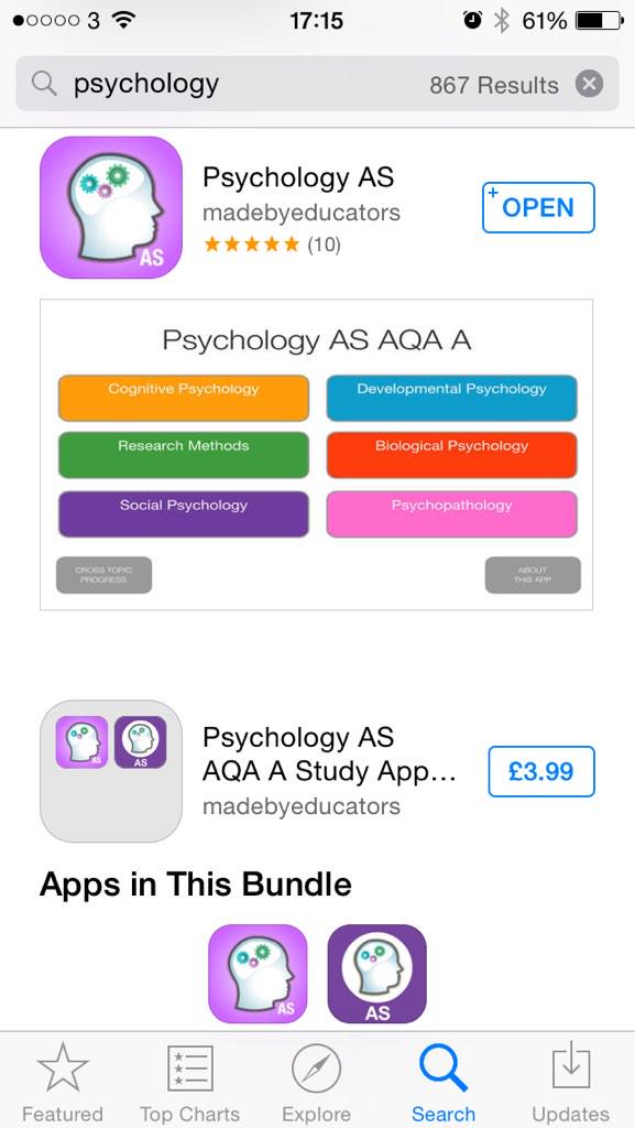 NCA_Psychology's tweet image. Year 12 down load the free app and quiz yourself for revision...fun easy and it work! #psya1 #psya2