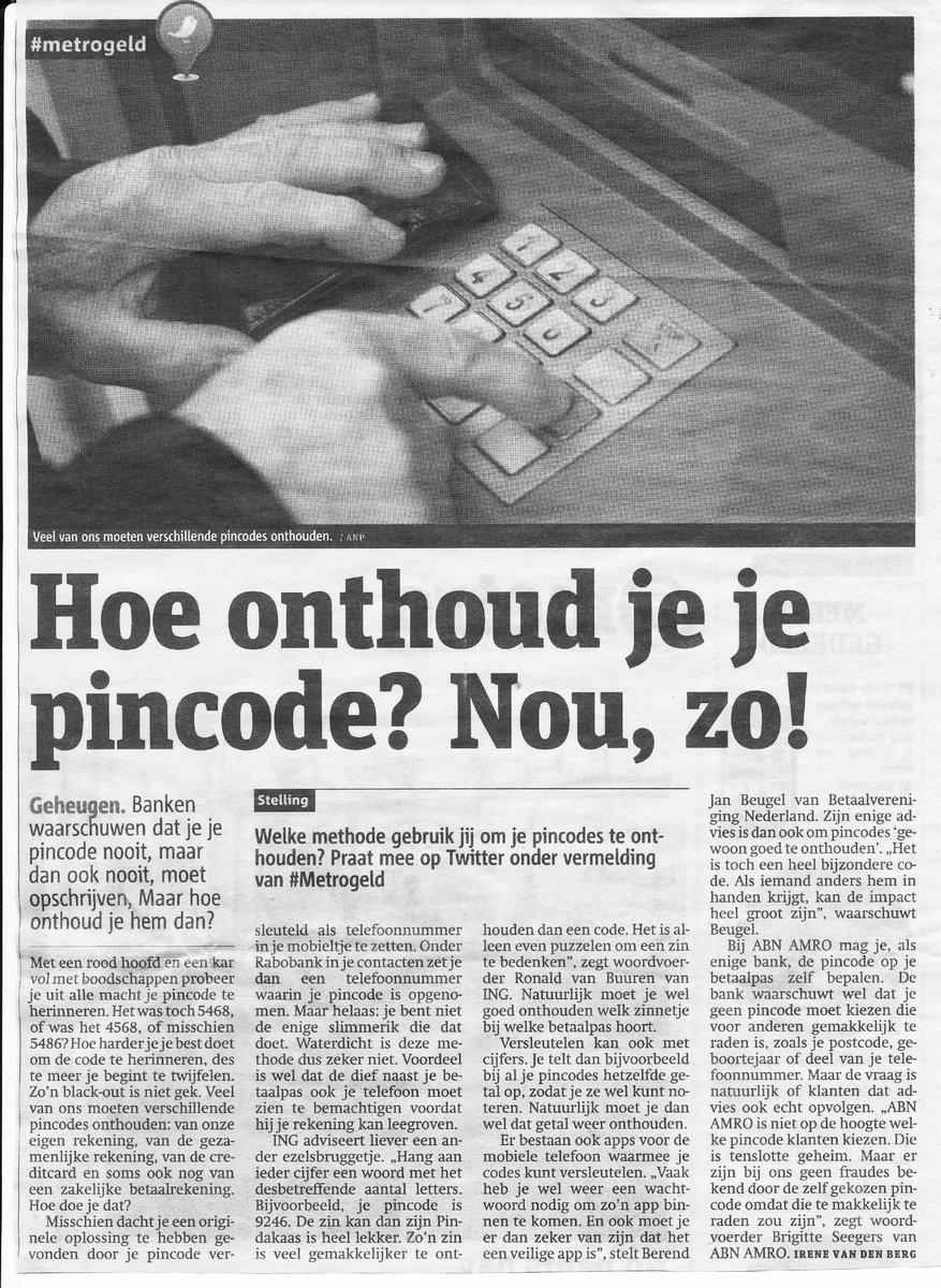WordPIN's tweet image. Hoe onthoud je je #pincode? Nou, zo! Met WordPIN. Zie artikel #Computer Idee. wordpass.nl/2015%20CID03%2… #metrogeld