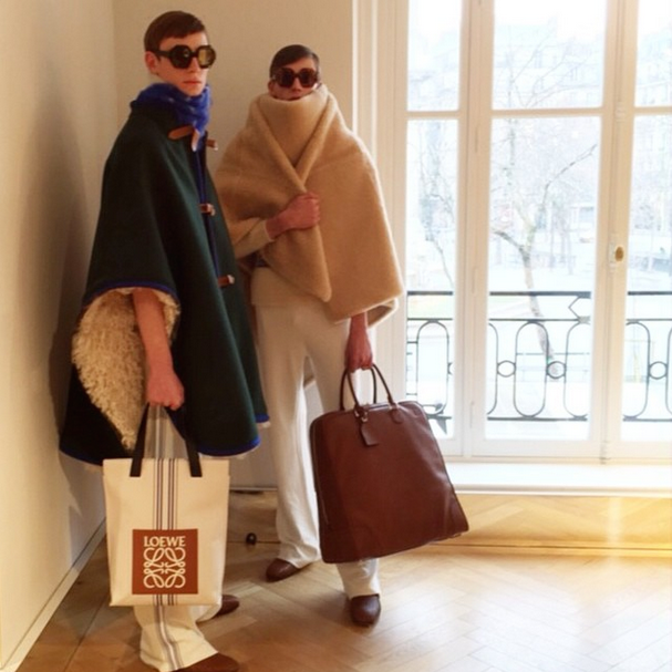 farfetch's tweet photo. Luxury shearling at @LoeweOfficial live from @NickWooster's Instagram takeover at #PFW http://t.co/bZLSe1Gl68 http://t.co/CFXoYinE29
