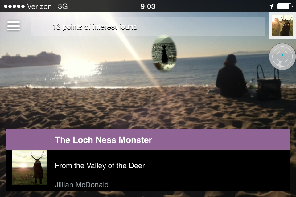 valleyofthedeer's tweet photo. Loch Ness Monster at Leadbetter Beach (with unsuspecting cruise ship and plein air painter), @AtkinsonGallery http://t.co/pSZoRFQkz5