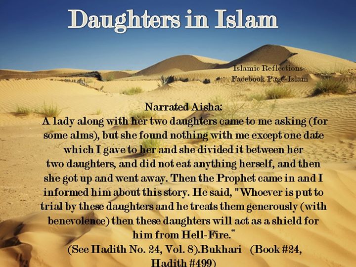 RahmatulAlameen's tweet image. #ProphetMuhammadSaid the one who is trail by daughters in hardship, these daughters will act as shield for them.