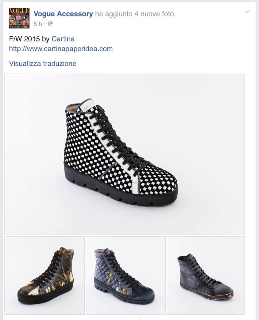 Also #Vogue #accessories talks about @cartina_shoes collection! #madeinpaper