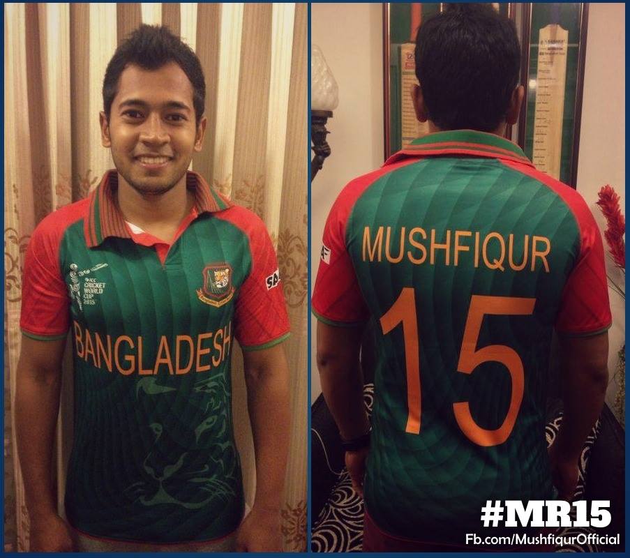 Mushi Posing with the new kit of Bangladesh team!