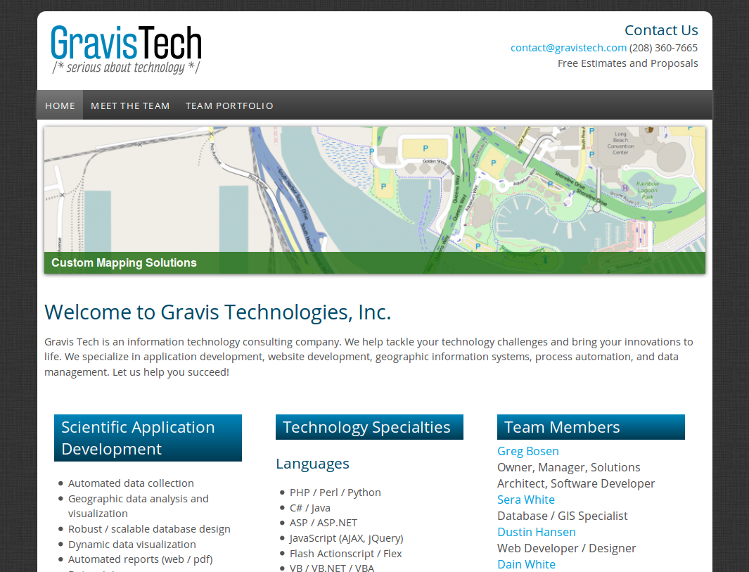 GravisTech's tweet image. @gravistech's website has been launched. Site features 7 team members and many portfolio items gravistech.com