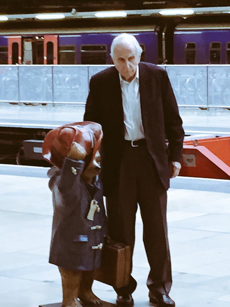 Smart_Carriers's tweet photo. David smart Delivering Paddington bear for Michael bond photo shoot. http://t.co/jEP8U3HuX7