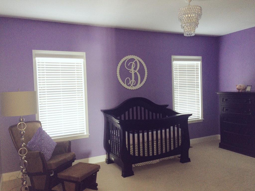 itsNicoleMarie's tweet photo. Baby Bridget's room is almost finished #PrincessSuite💜👶👑🎀 http://t.co/DpAkwiNNXn