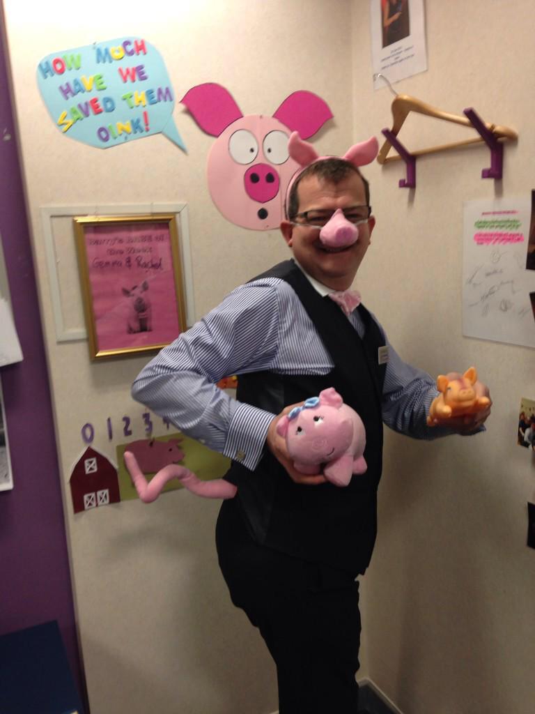 donnamhodgetts's tweet photo. @MariaMazraz @JessAulak #BOTYs very own Piggy has saved his customers Β£13k today by helping them remortgage to us π· http://t.co/nQhXc3iNSG
