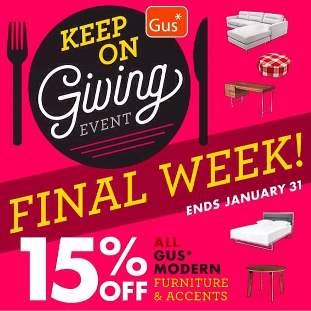 bobbyberk's tweet photo. It's the final week to save 15% off all @gusmodern furniture. Hurry in! #modern #modernf... http://t.co/VaP51QVlGD http://t.co/sdYjE4VGVj