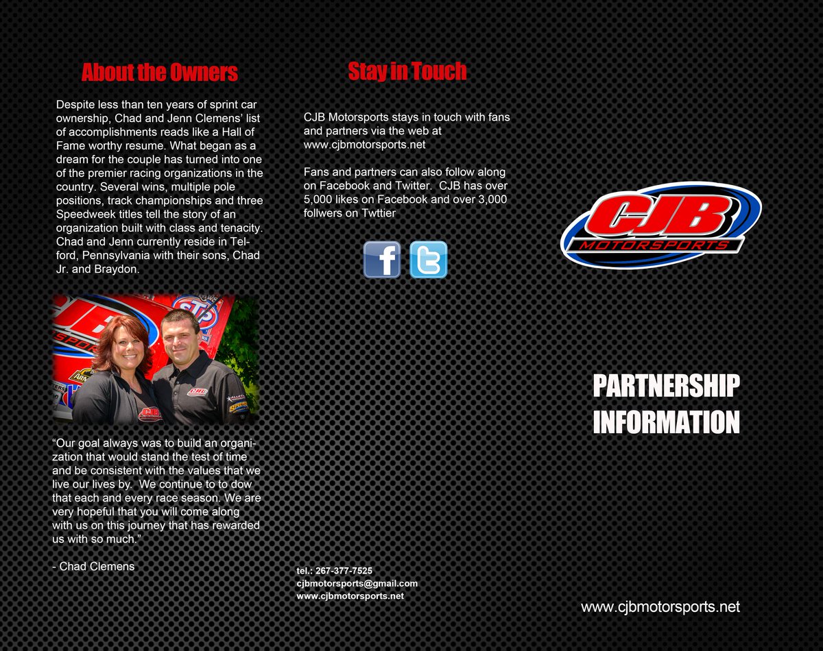 RRMediaGroup's tweet photo. New partnership materials for our friends over at @CJB_51. Take a look! Excellent team with marketing opportunities. http://t.co/eSHCO4ZvOE