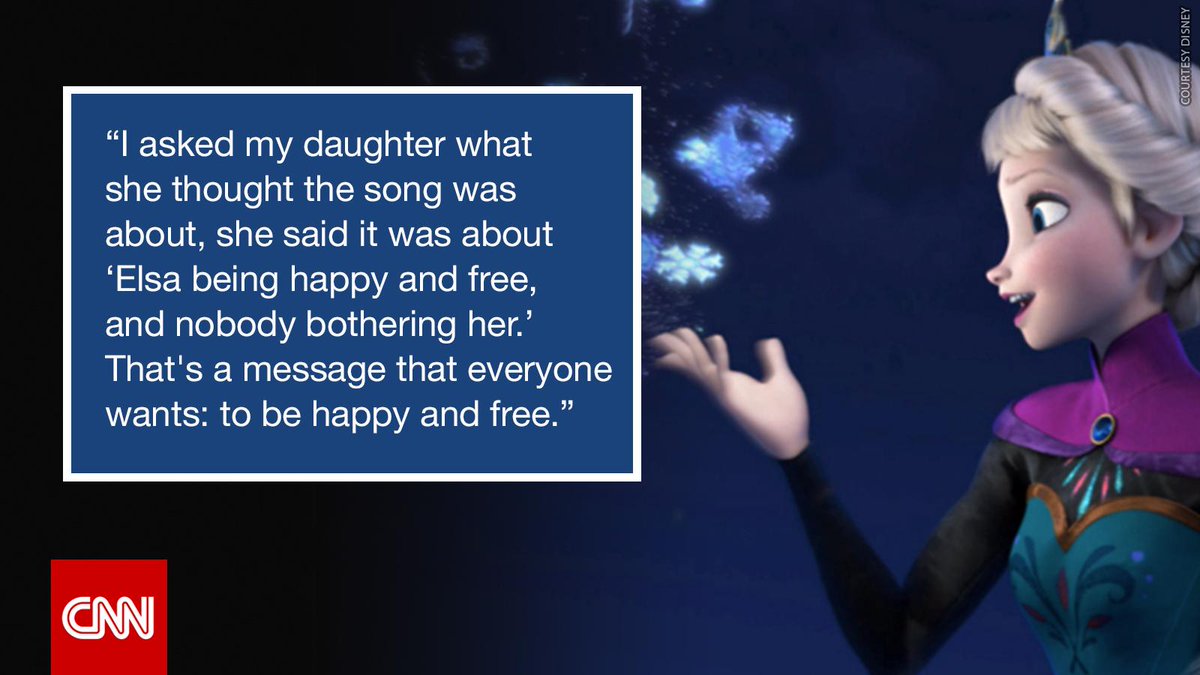 CNN's tweet photo. Frozen mania: there's a scientific reason behind why kids can't "Let it go" http://t.co/3rTSQzRQ17 http://t.co/fPdHlTTWU4