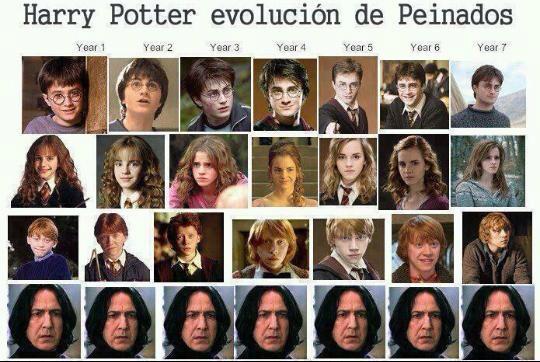 Ei_Quisquilloso's tweet image. Asombrosa evolución del peinado de Snape