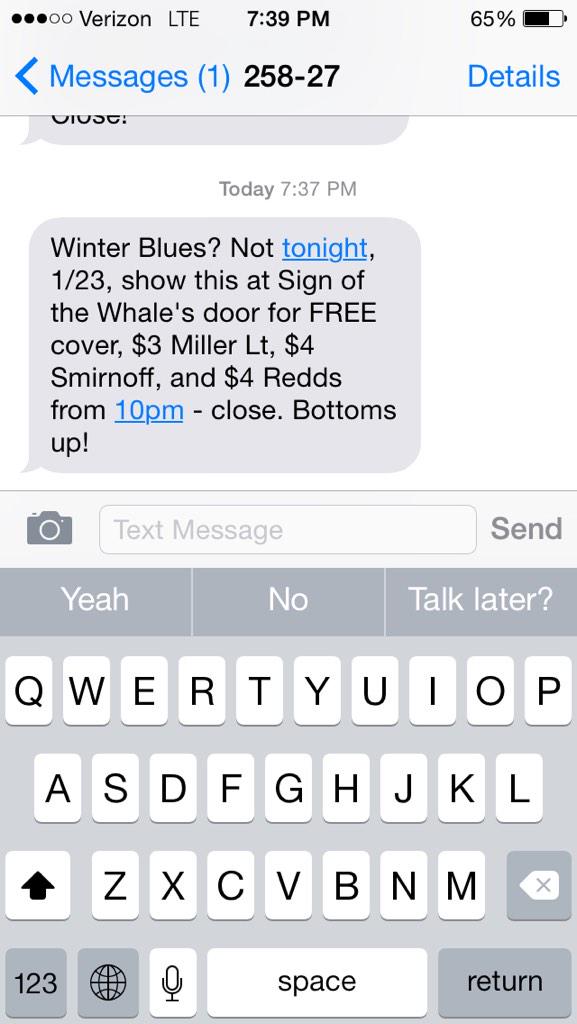 VA_Beck703's tweet photo. When bars in DC text me about happy hour specials.... 😭 #christineproblems http://t.co/DMjpdsK5p5