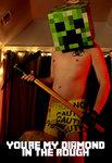 MrSnuffBomb's tweet photo. Steve wink wonks under his Creeper helmet. http://t.co/Oe6xSvxXdQ