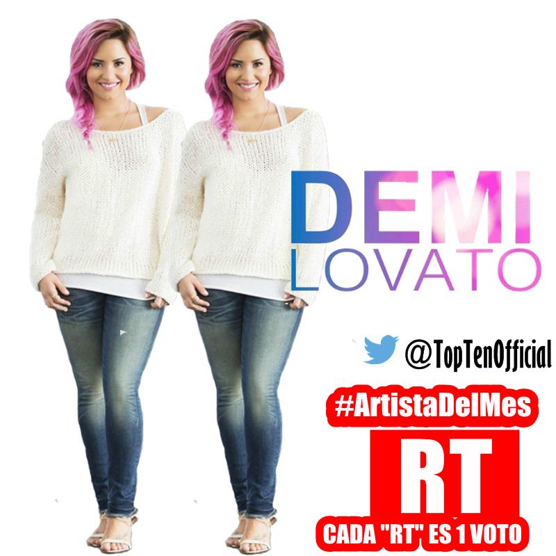 TopTenOfficial's tweet photo. #ArtistaDelMes @ddlovato
CADA RT: 1 VOTO
#DemiLovato #Demi #Lovatics #TeamLovatic #Lovatic @demilovatoperu http://t.co/MSobCT7u87